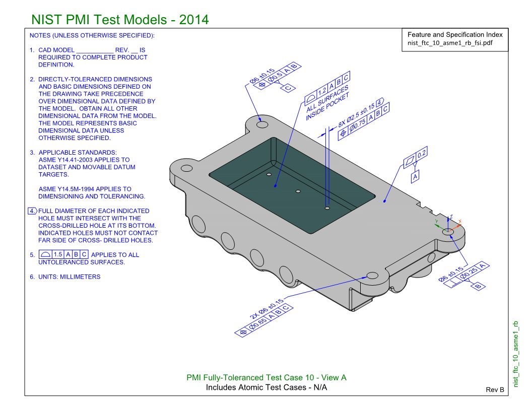 PMI (NIST FTC-10): Semantic PMI Representation / Tessellated PMI Presentation
